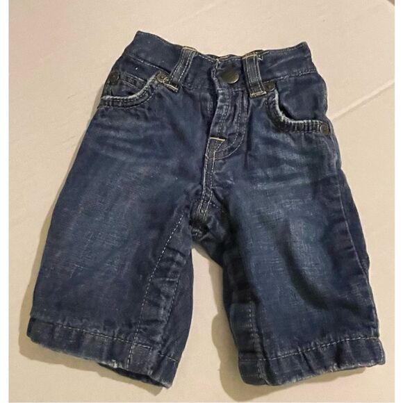Baby Gap Authentic Denim Lined Blue Jeans Sz Infant to 3mos - Picture 2 of 7